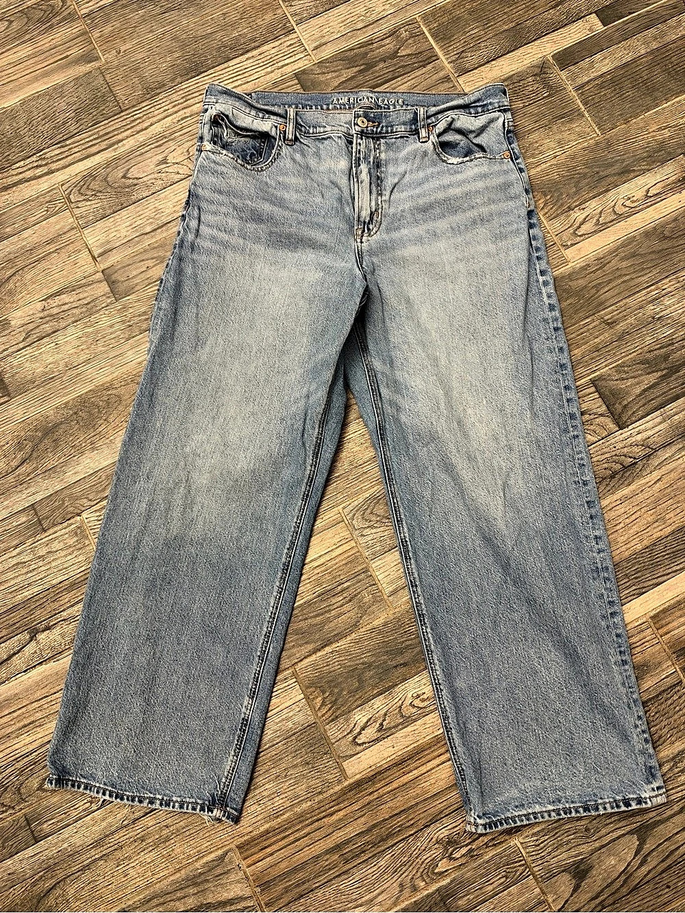 American Eagle Straight Leg Jeans Blue Waist 14